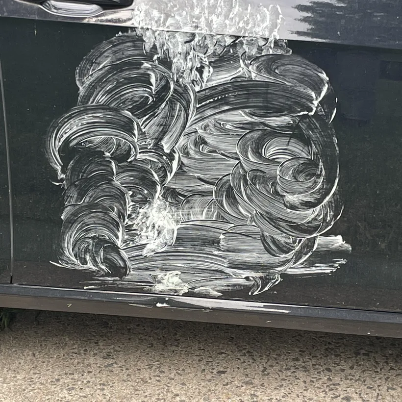 Example of a bad paintless dent repair 4
