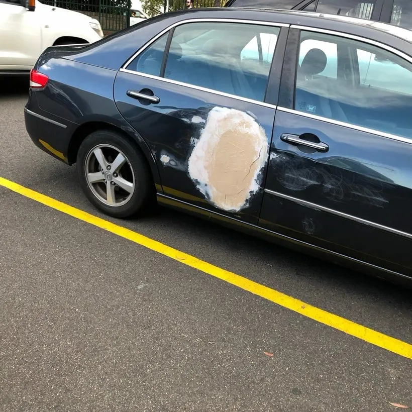 Example of a bad paintless dent repair 15