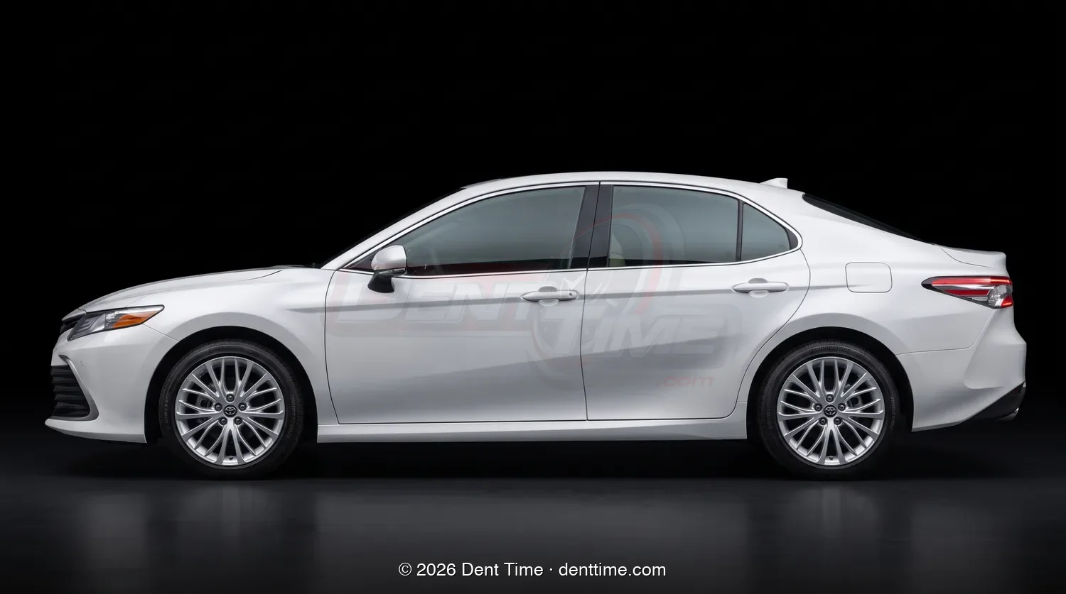 Camry side profile, the painted finish you see from the outside